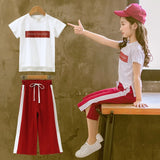 T-shirt +Wide Leg Pants Suits