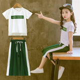 T-shirt +Wide Leg Pants Suits