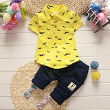 Fashion T-shirt+Solid Pants Set
