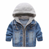 Handsome boy denim jeans coats