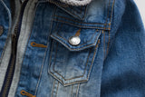 Handsome boy denim jeans coats