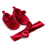 Velvet Cute Princess Soft Sole Shoes