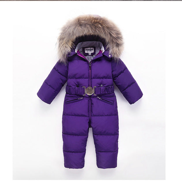 Snowsuit Nature Fur Duck Down Jacket