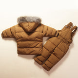 Winter Clothing set Boys Jacket Coat + Bib Pants