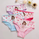 4 Pcs/Lot Cotton Soft Panties For Girls Lovely Baby Girls Underwear Cartoon Cat Briefs Breathable Children Panty Kids Underpants