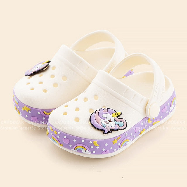 Baby Girl Cartoon Unicorn Toddler Beach Water Garden Slippers Kids Boy Cave Shoes Children Summer Flip Flops Indoor Cute Sandals