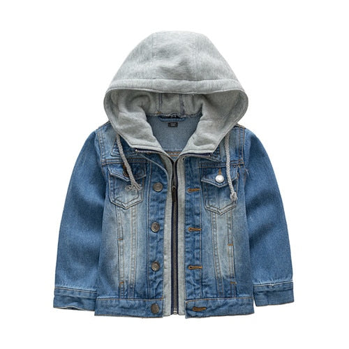 Handsome boy denim jeans coats