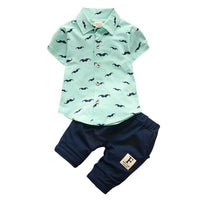 Fashion T-shirt+Solid Pants Set