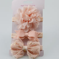 3Pcs Baby Elastic flower headband Headbands Hair Girls Bebe Bowknot Hairband Toddler Infants accessories set photography props