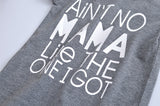 Cotton Letter Print T-shirt Tops + Pants
