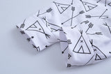 Cotton Letter Print T-shirt Tops + Pants