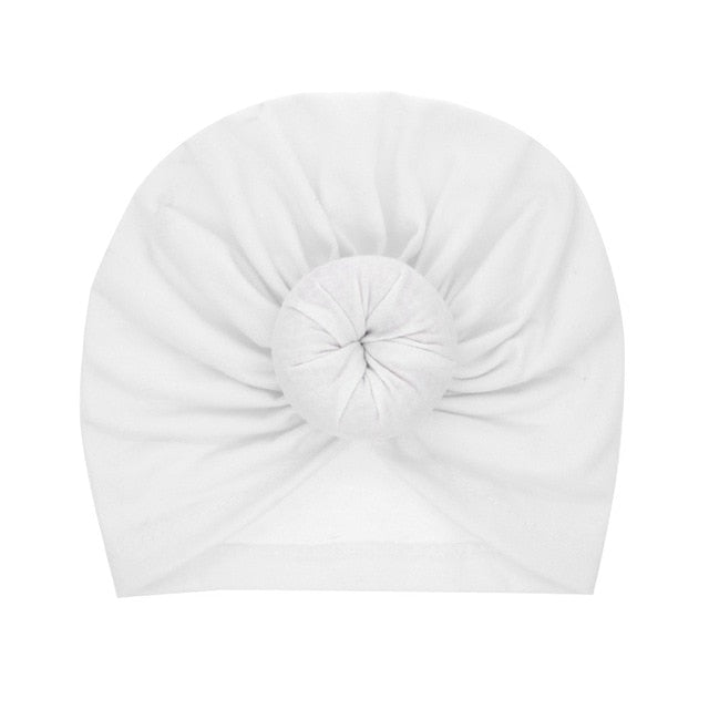 15 Colors Infant Headbands Solid Cotton Kont Turban Headband For Girls Spandx Stretchy Beanie Hat Headwear Baby Hair Accessories