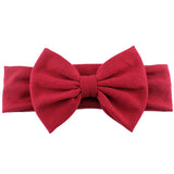 2019 New Cotton Elastic Newborn Baby Girls Solid Color Headband Bowknot Hair Band Children Infant Headband bandeau bebe