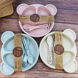 Baby bowl+spoon+fork Feeding Food Tableware Set